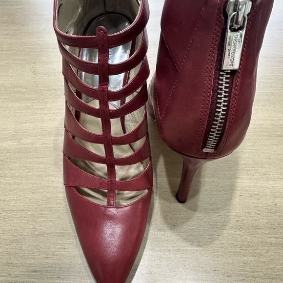 Michael Kors Burgundy Leather Booties, Size 10 - Picture 12 of 16